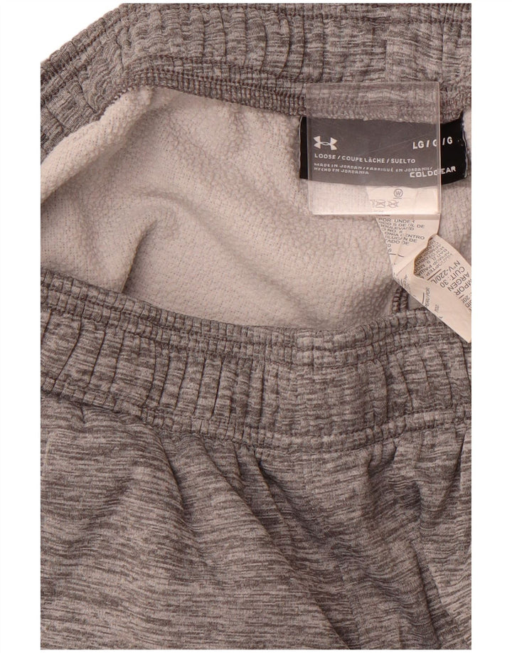 UNDER ARMOUR Mens Loose Fit Tracksuit Trousers Large Grey Flecked