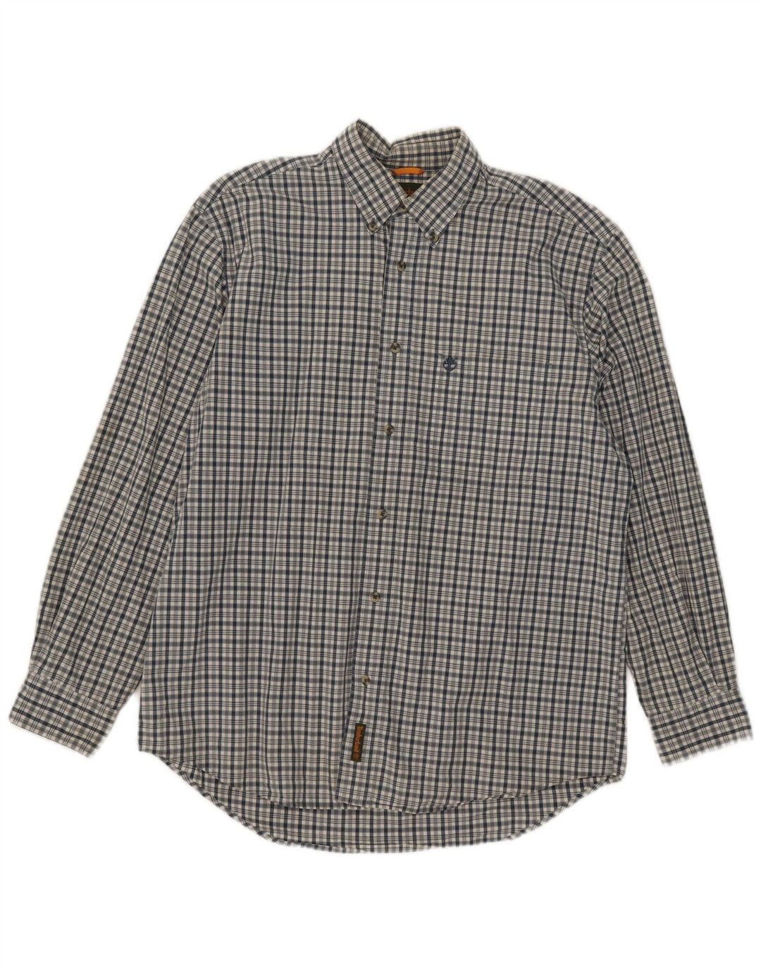 Camicia da uomo Timberland in cotone a quadri blu navy medio