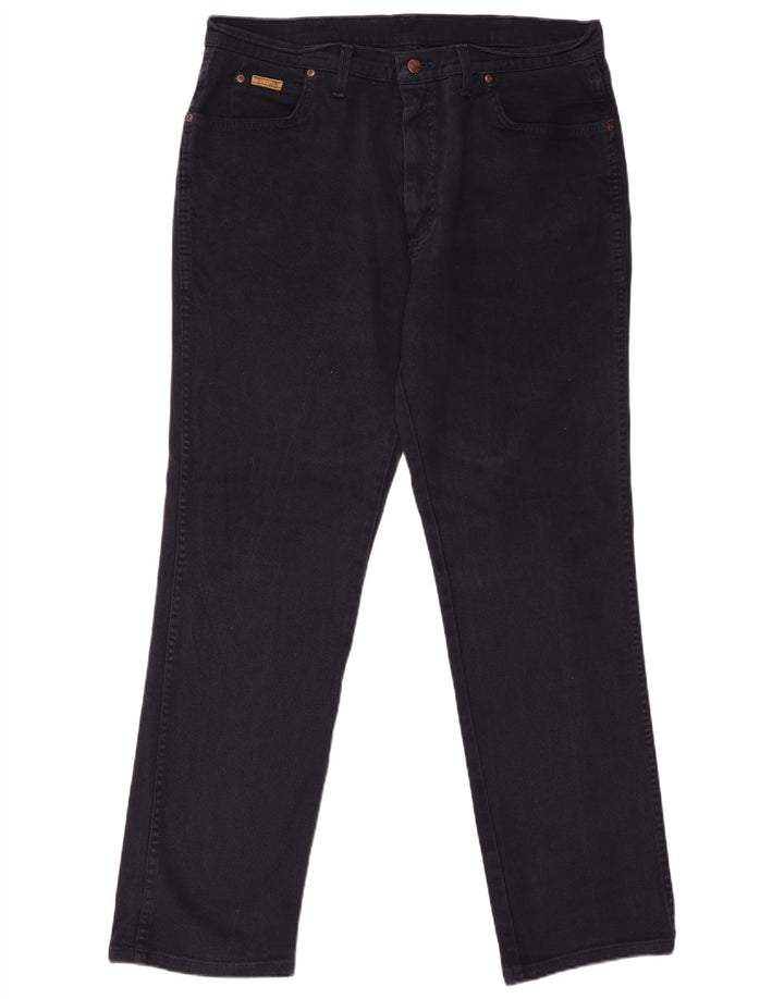 Jeans dritti da uomo Texas WRANGLER W38 L34 cotone blu navy