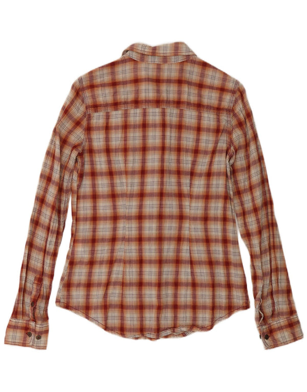 Camicia di flanella da donna Carhartt US 4/6 piccolo cotone a quadri rossi
