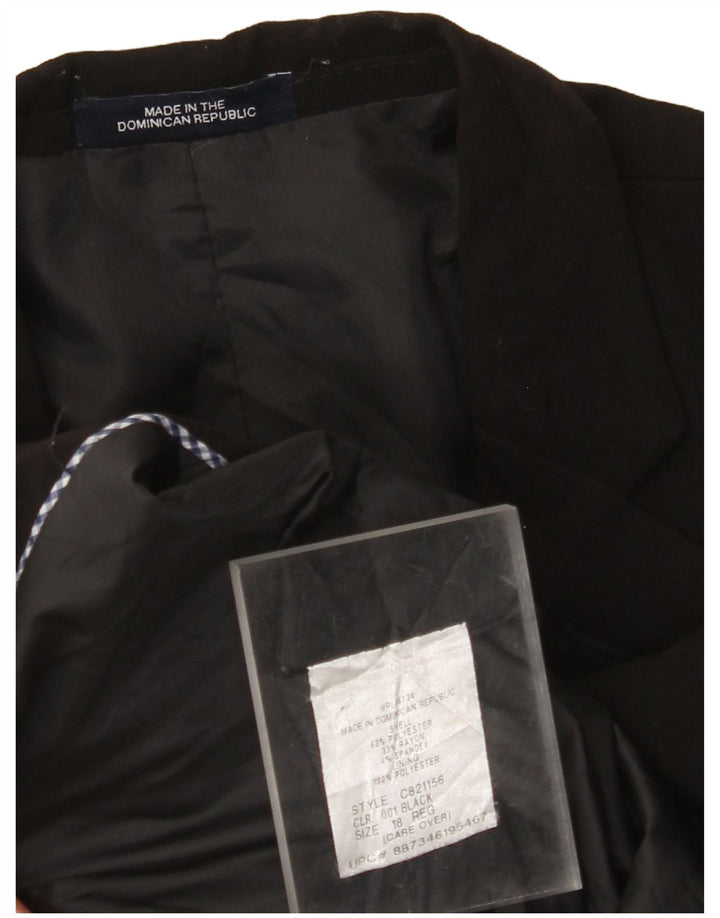 Giacca blazer a 2 bottoni VINTAGE da ragazzo 15-16 anni in poliestere nero