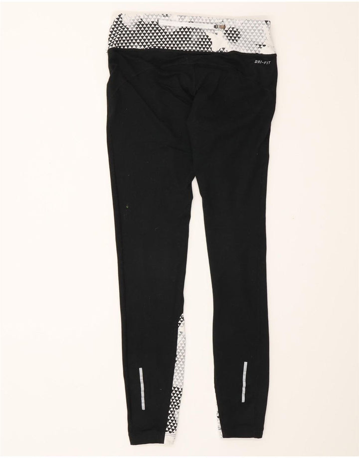 Leggings da corsa Nike da donna XS W25 L30 poliestere color block nero