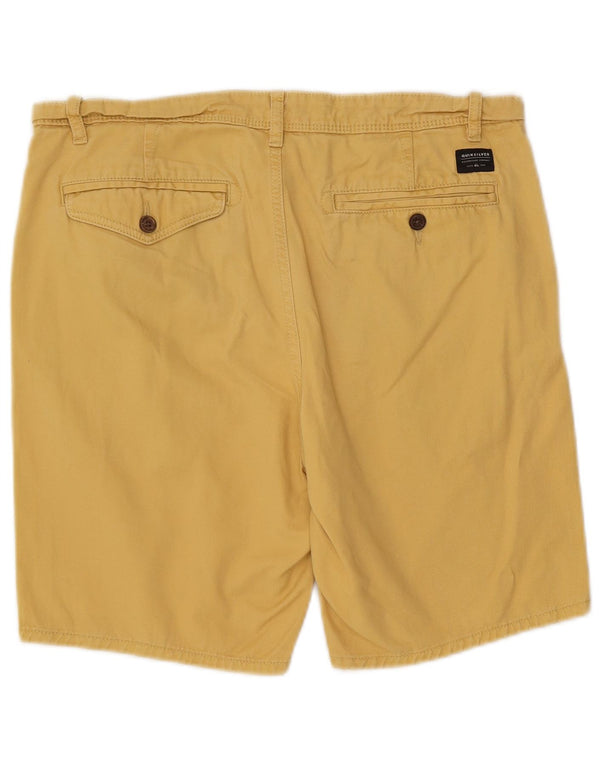Pantaloncini chino dritti da uomo Quiksilver W32 in cotone giallo medio