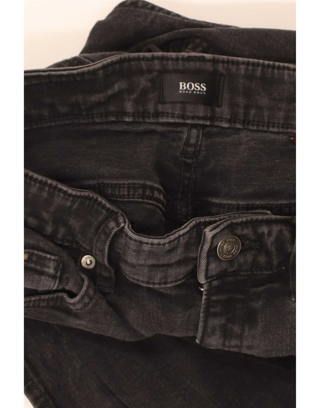 Jeans slim da uomo Hugo Boss W30 L31 cotone nero