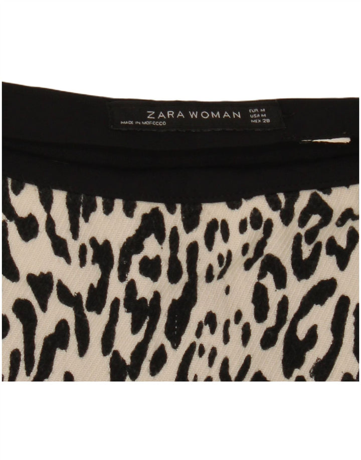 Minigonna da donna Zara media W28 bianco sporco con stampa animalier