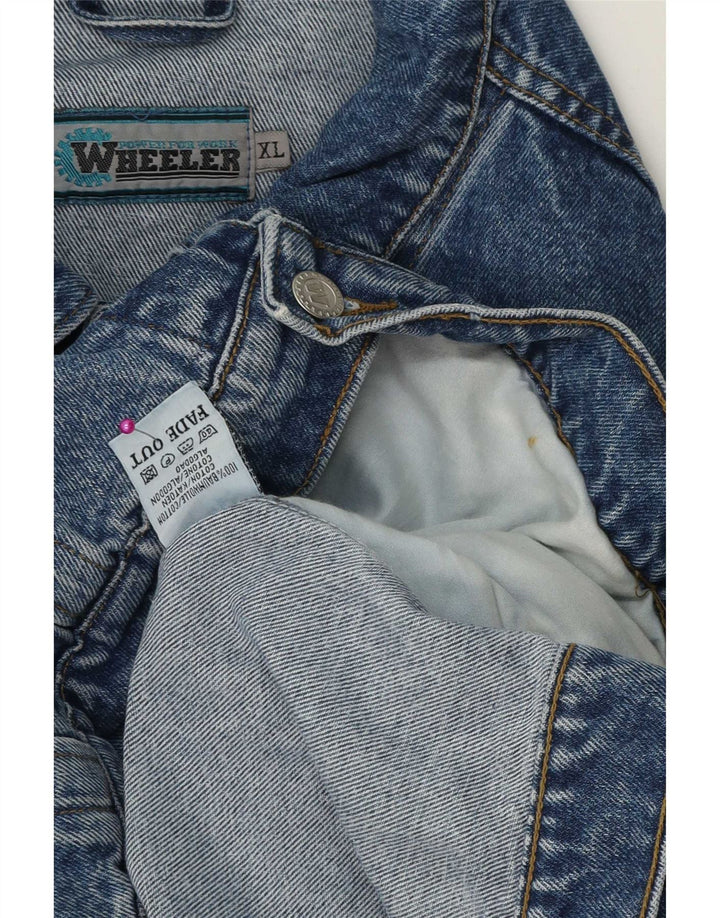 Giacca di jeans vintage da uomo UK 42 XL in cotone blu
