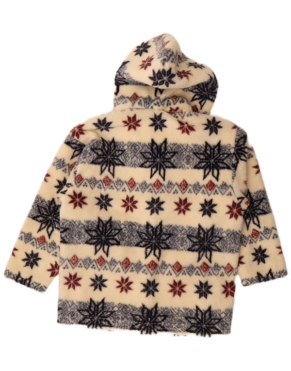 Giacca a vento oversize con cappuccio da donna vintage UK 10 piccola Beige