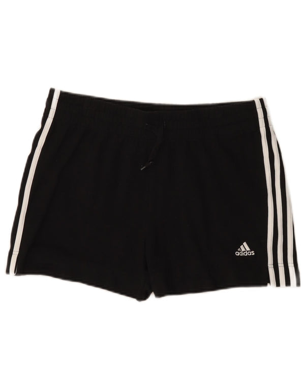 Pantaloncini sportivi regolari da donna Adidas UK 12/14 Sport in cotone nero medio