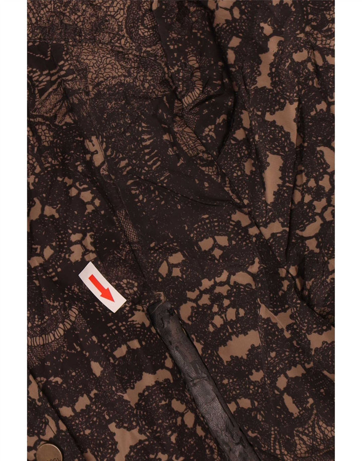 Desigual Giacca imbottita grafica da donna EU 38 Poliestere Paisley marrone medio