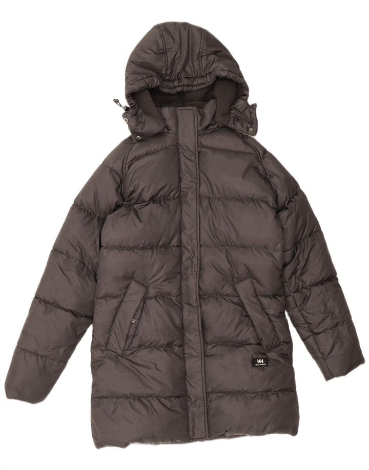 Cappotto imbottito oversize con cappuccio da donna Helly Hansen UK 10 piccolo nylon nero