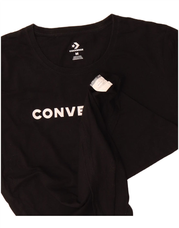T-shirt grafica da donna CONVERSE Top UK 14 cotone nero medio