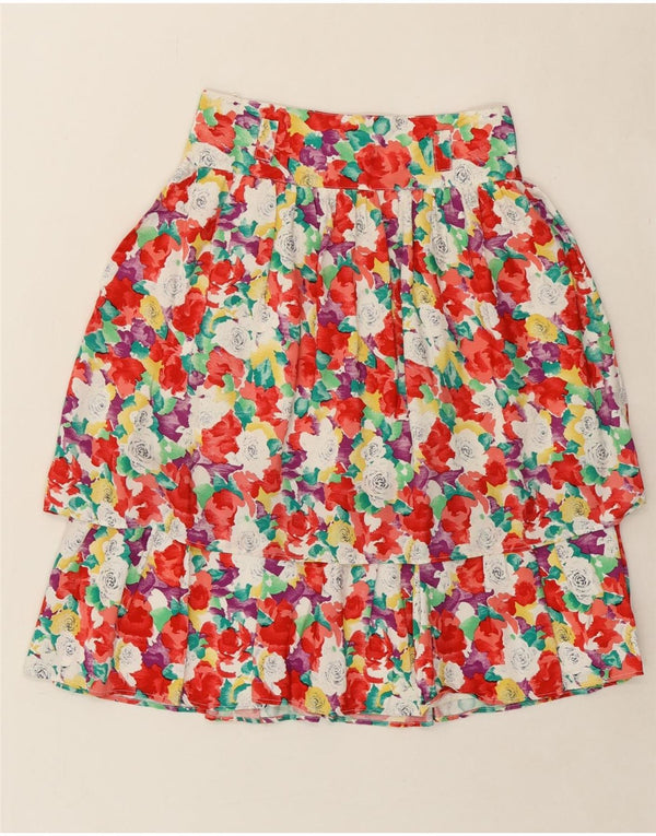 BETTY BARCLAY Womens Tiered Skirt UK 16 Large W26 Multicoloured Floral