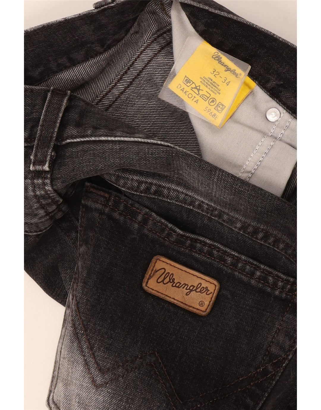 Jeans dritti da uomo Wrangler Dakota W32 L30 cotone grigio