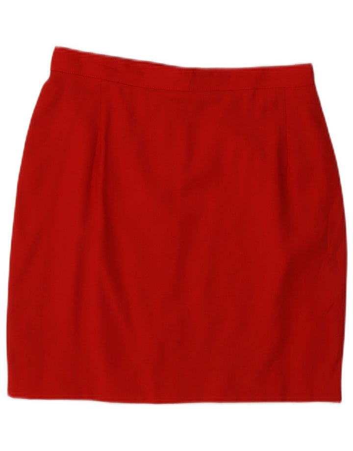 Set gonna da donna in 2 pezzi a 2 bottoni VINTAGE IT 44 medio W26 lana rossa