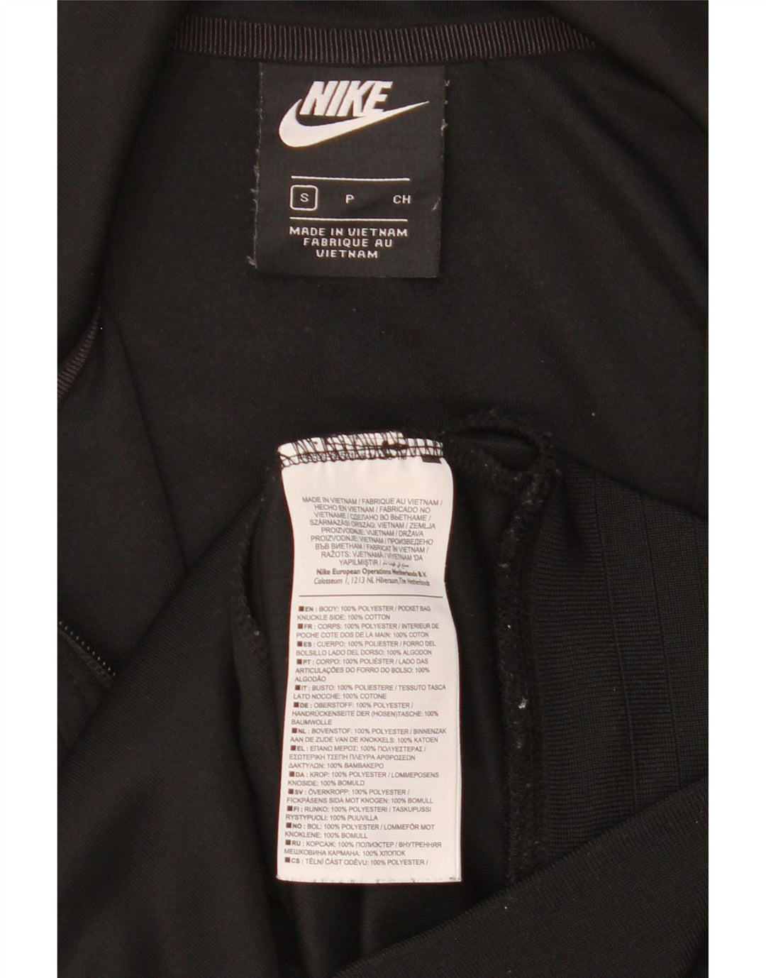 Giacca da ginnastica NIKE da uomo con grafica, piccola, in poliestere color block nero