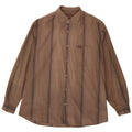 Camicia da uomo Marlboro Classics 2XL Cotone a righe marroni