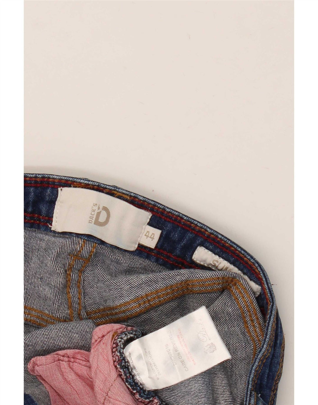 Pantaloncini di jeans slim fit da donna di Dack IT 44 medio W28 cotone blu