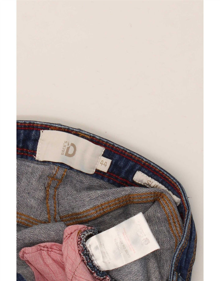 Pantaloncini di jeans slim fit da donna di Dack IT 44 medio W28 cotone blu