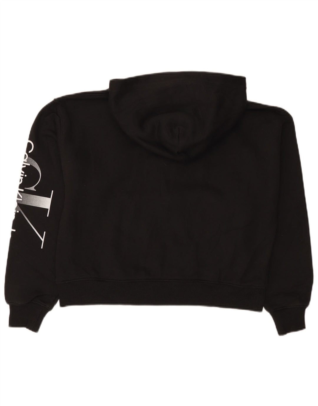 CALVIN KLEIN JEANS Maglione oversize con cappuccio da donna UK 10 piccolo nero