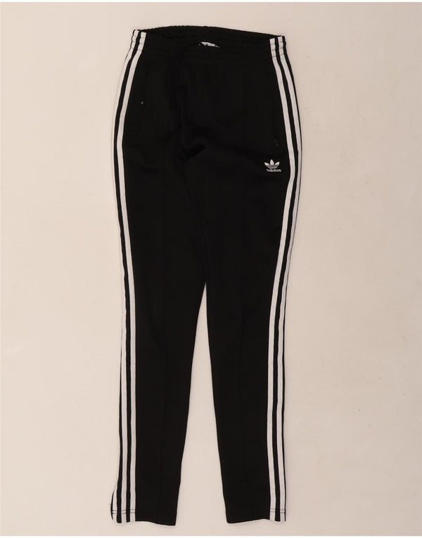 Pantaloni della tuta Adidas Prime da donna blu UK 4 XS cotone nero