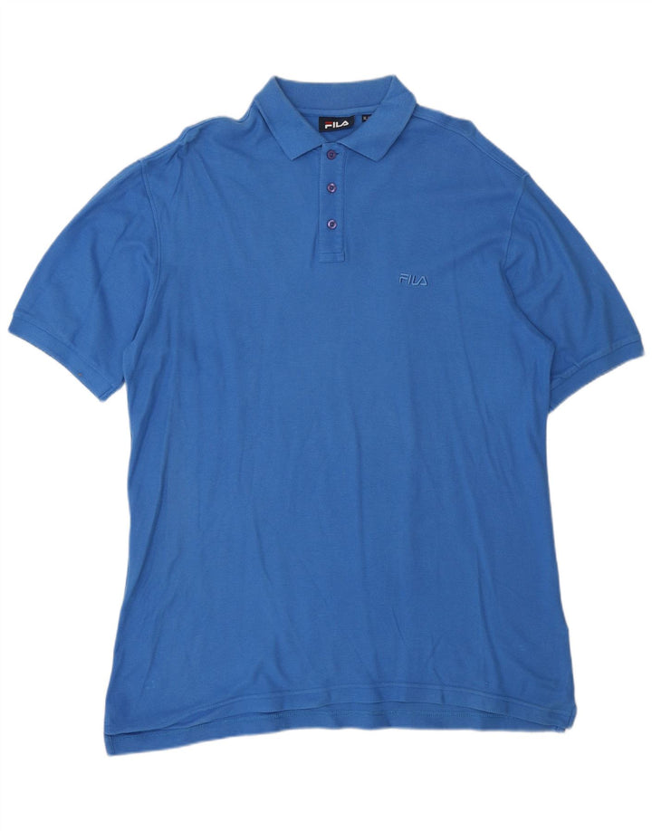 Polo da uomo Fila XL in cotone blu