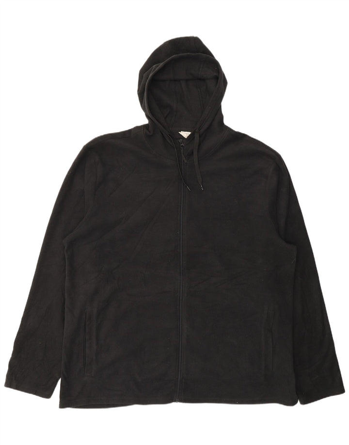 Giacca in pile con cappuccio da uomo Mountain Warehouse UK 46 3XL Poliestere nero