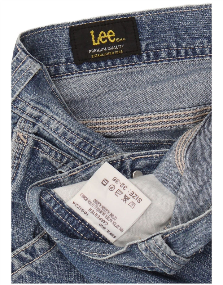 Pantaloncini di jeans cargo da uomo Lee Carpenter W32 cotone blu medio