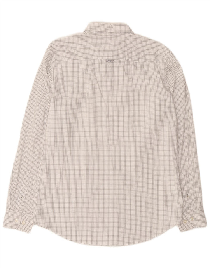 CREW CLOTHING Camicia da uomo slim fit in cotone a quadretti bianco medio