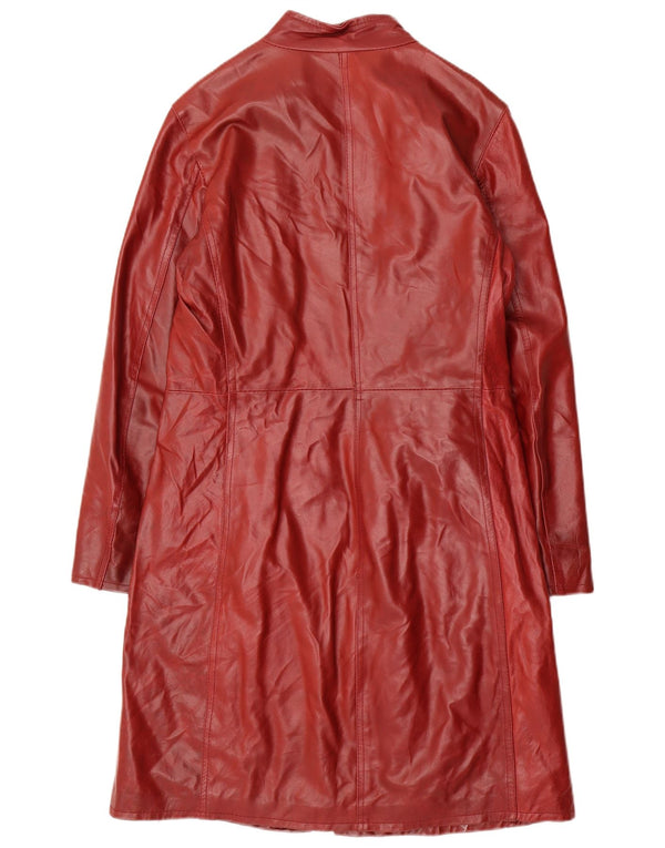 Cappotto in pelle da donna Bayside UK 14 rosso medio
