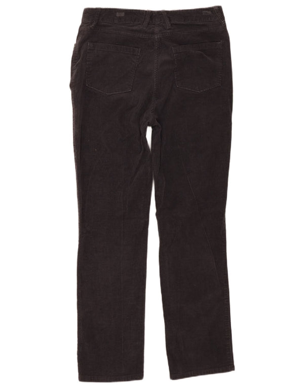 Pantaloni dritti in velluto a coste da donna Marks & Spencer UK 12 Medium W32 L28 Grigio