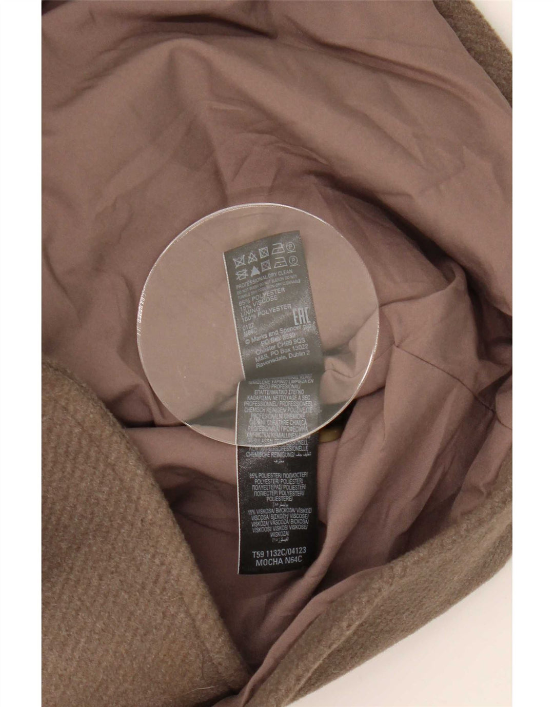 Soprabito da donna Marks & Spencer UK 18 XL poliestere grigio