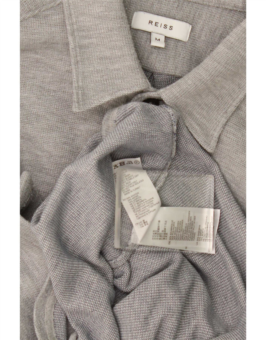 Camicia da uomo Reiss in cotone grigio medio