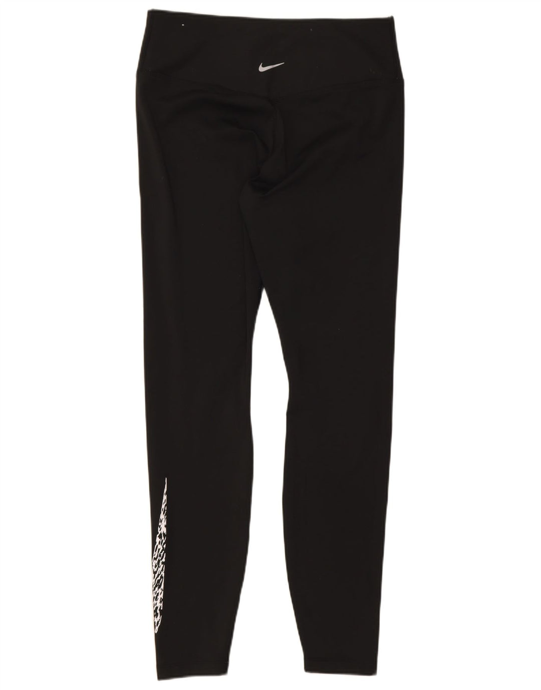 Leggings grafici Nike Dri Fit da donna UK 12 medio nero poliestere