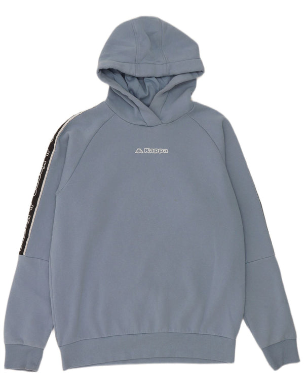 Felpa con cappuccio grafica da uomo Kappa blu medio