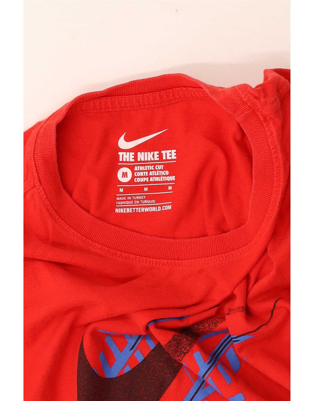 T-shirt grafica Nike da uomo con taglio atletico, colore rosso medio