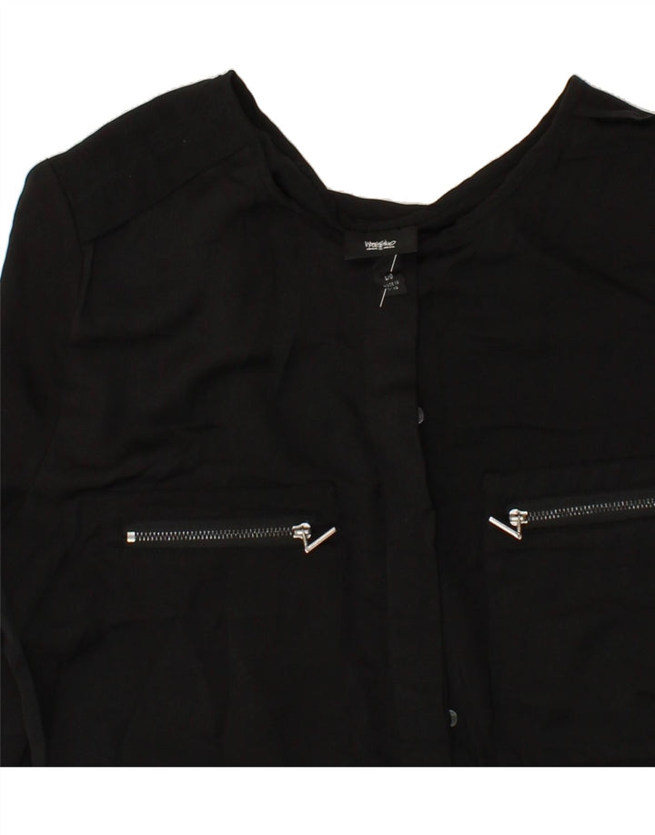 MOSSIMO Womens Shirt Blouse UK 16 Large Black Polyester Vintage Mossimo and Second-Hand Mossimo from Messina Hembry 