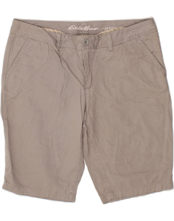 EDDIE BAUER Womens Chino Shorts US 14 XL W34  Grey Cotton Vintage Eddie Bauer and Second-Hand Eddie Bauer from Messina Hembry 