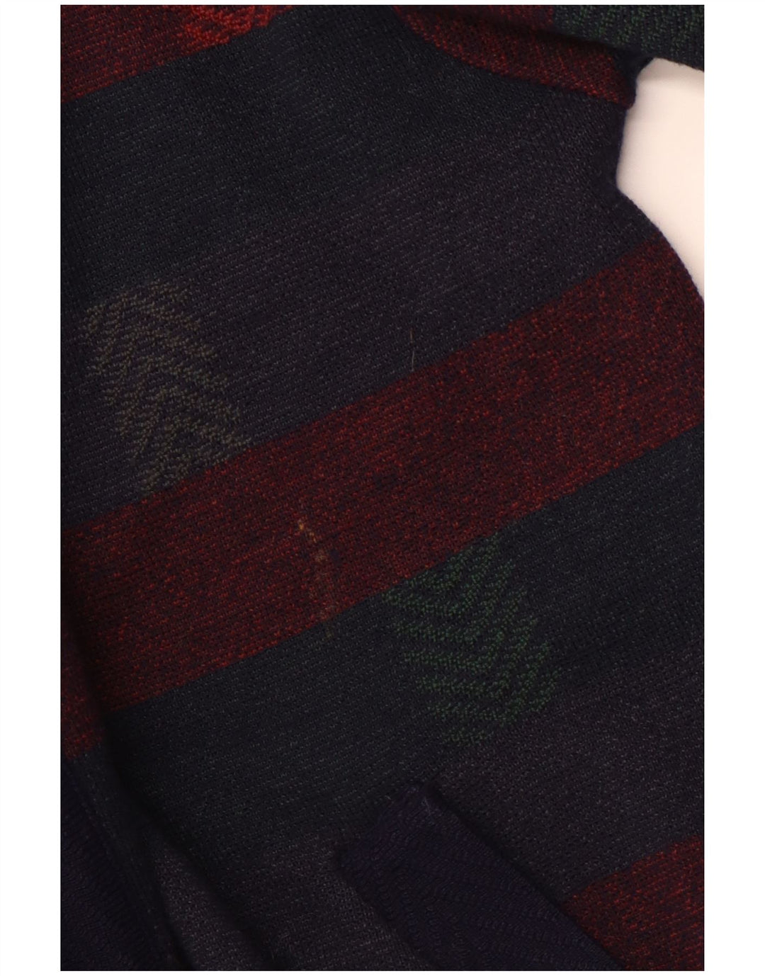 PIERRE SANGAN Maglione cardigan da uomo XL Lana a righe blu navy