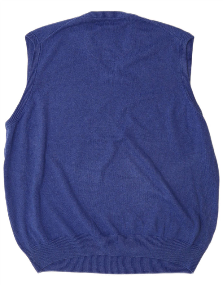 Canotta da uomo Marks & Spencer blu Harbour Vest 2XL cotone blu