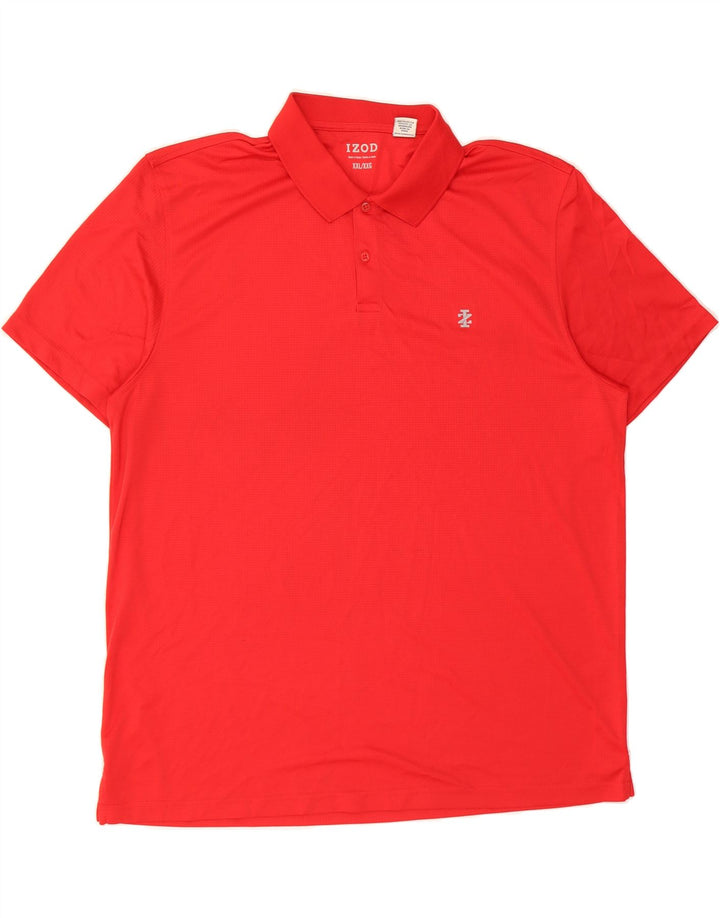 IZOD Mens Grant Fit Polo Shirt 2XL Red Polyester Vintage Izod and Second-Hand Izod from Messina Hembry 