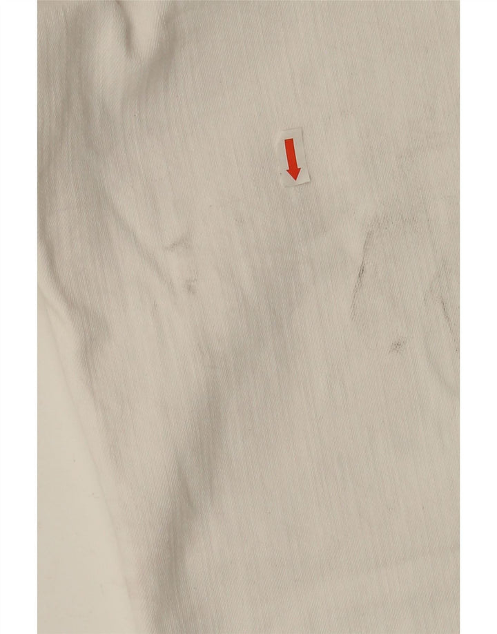 Jeans corti da donna Zara EU 38 piccoli W28 L26 cotone bianco