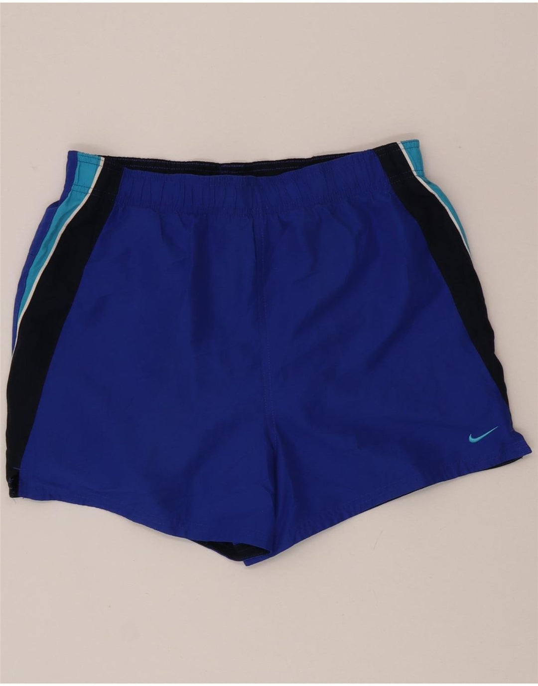 Pantaloncini sportivi Nike da uomo in poliestere color block blu medio