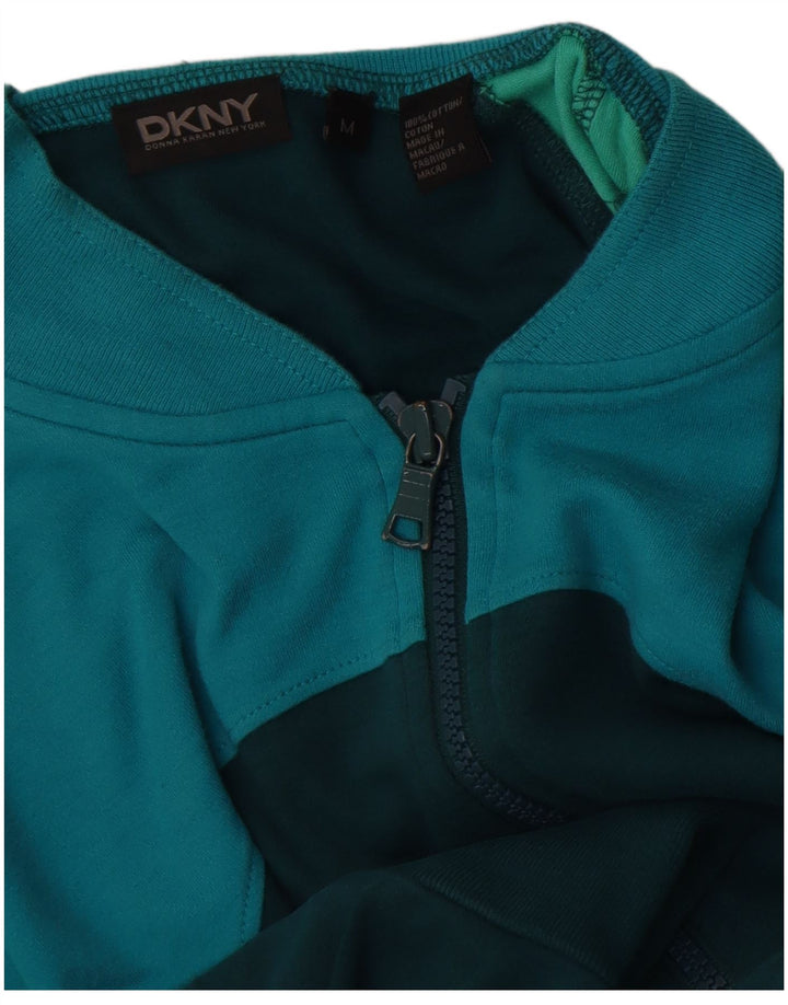 Giacca da tuta da uomo Dkny in cotone color block verde medio