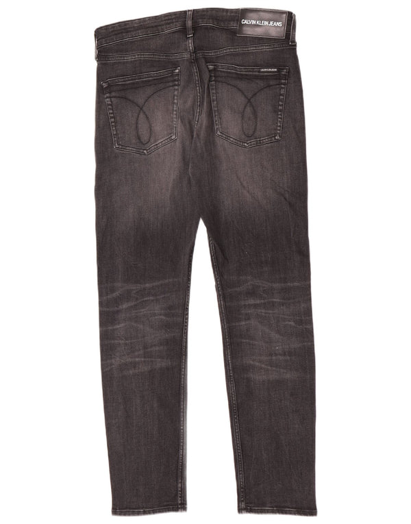 Jeans slim da uomo Calvin Klein W32 L30 cotone grigio