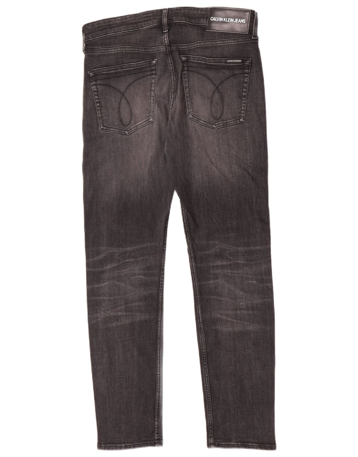 Jeans slim da uomo Calvin Klein W32 L30 cotone grigio