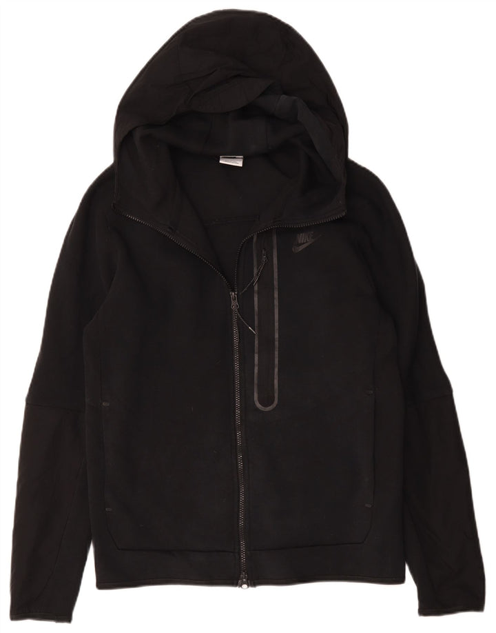 Felpa con cappuccio e zip Nike da uomo in cotone nero medio