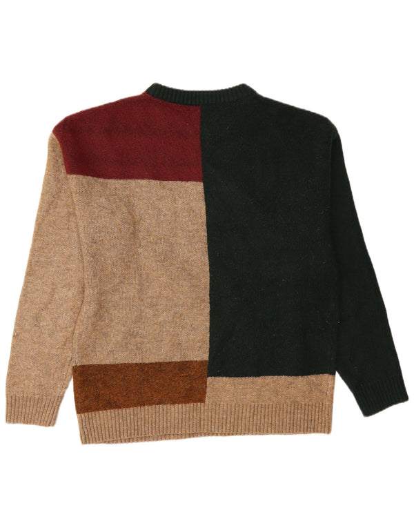 Maglione Zara da uomo con scollo a barchetta, grande, multicolore, color block
