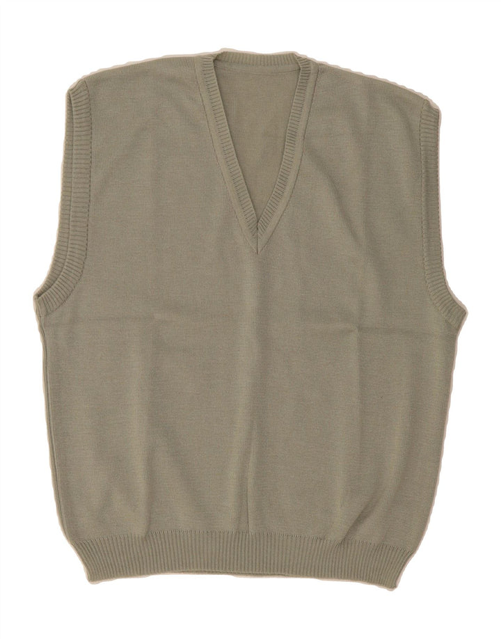 VINTAGE Mens Vest Tank Top Medium Grey Vintage Vintage and Second-Hand Vintage from Messina Hembry 