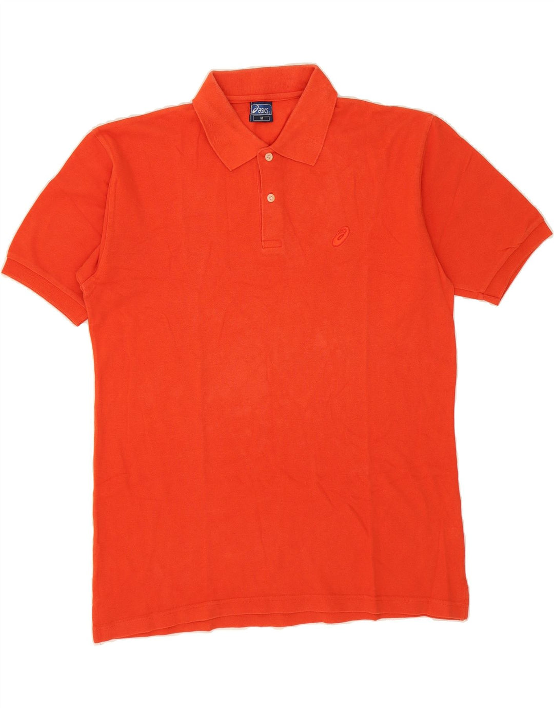 ASICS Mens Polo Shirt Medium Orange Cotton Vintage Asics and Second-Hand Asics from Messina Hembry 