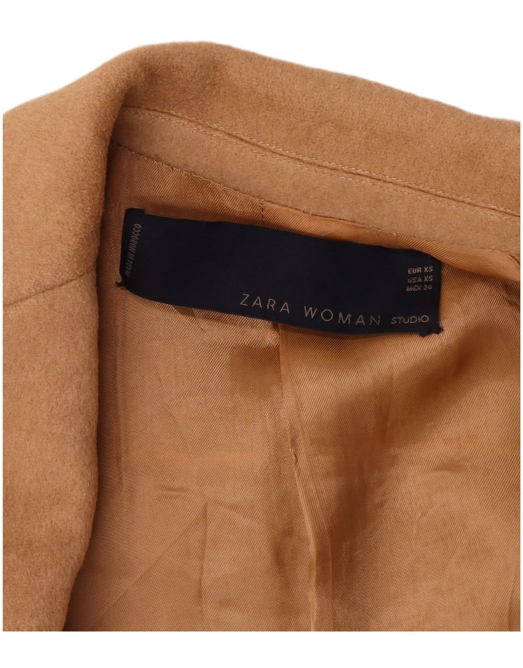 Cappotto Zara Donna UK 6 XS Beige